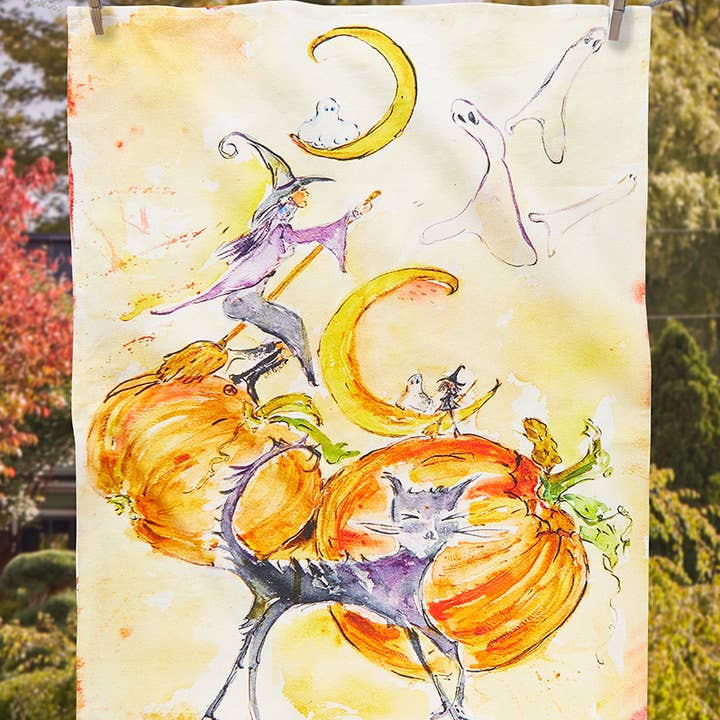 Bøh! Akvarel Viskestykke - Multi for engroshandel hos April Cornell