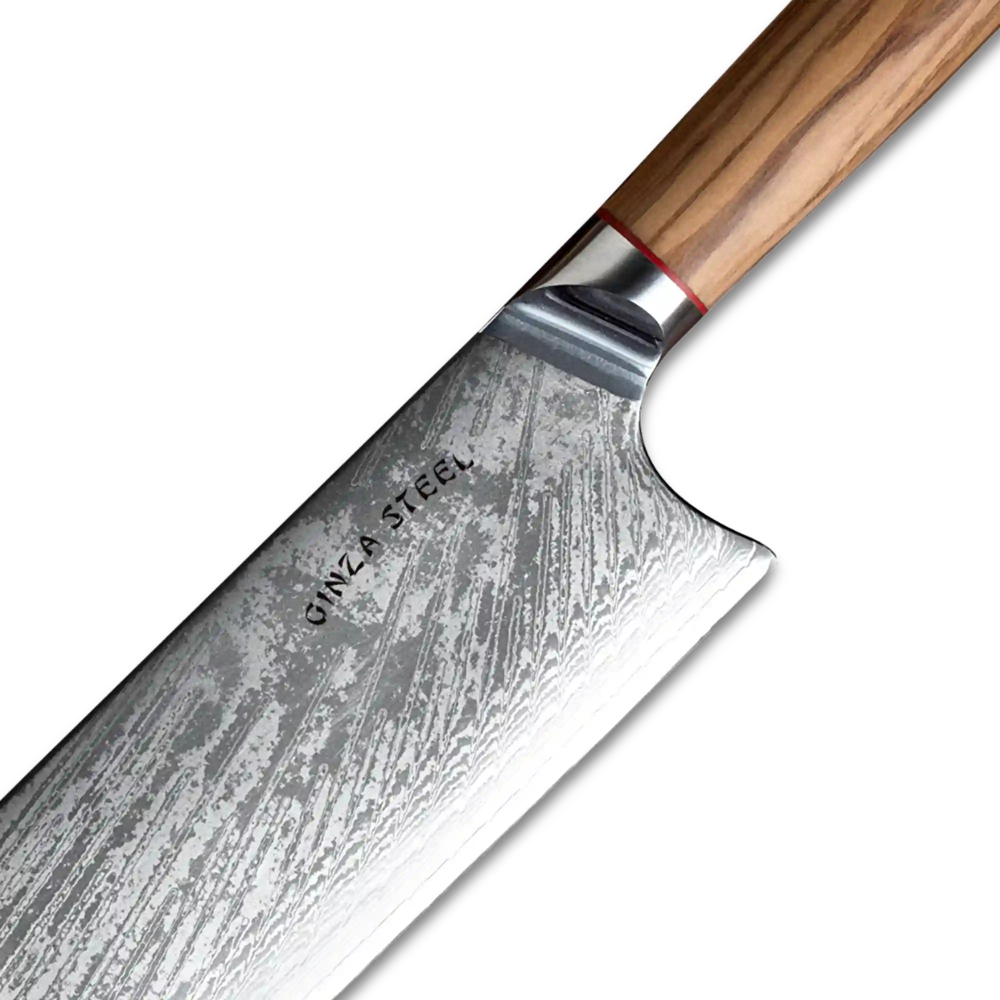 Ginza Steel - Wholesale Kitchen/Utility Knife - MIA X | Cleaver Knife 7" Damascus AUS10 Steel 67 Layer / Olive Wood handle1