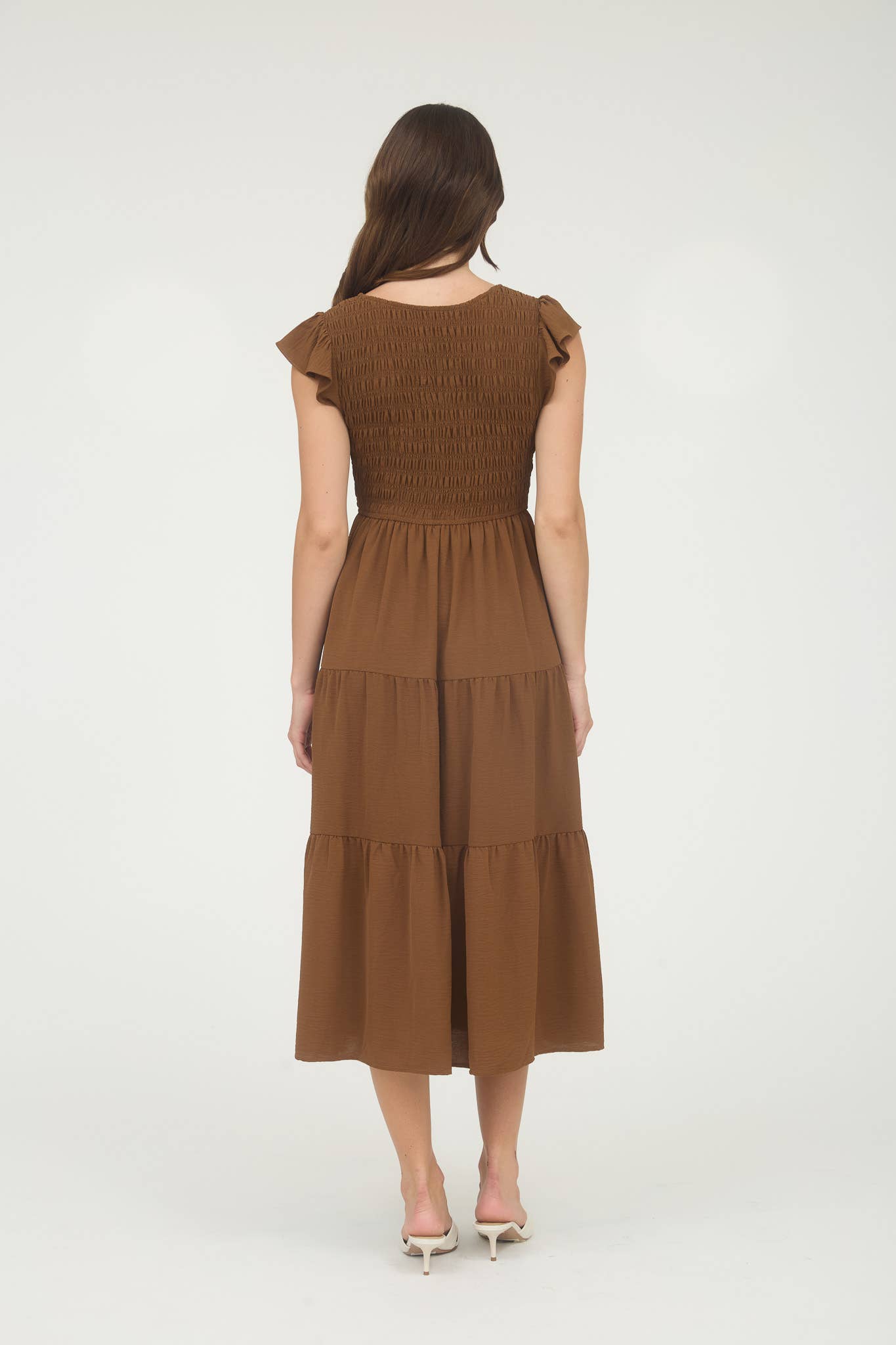 MINE - Wholesale Dress - Women's - FLUTTER SLEEVE MAXI DRESS27