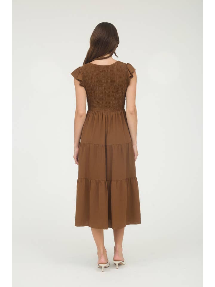 MINE - Wholesale Dress - Women's - FLUTTER SLEEVE MAXI DRESS27