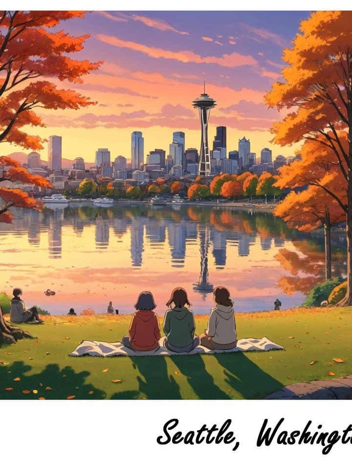 Seattle Lifestyle 3 - Vinyl-Aufkleber für den Großhandel von Ikigai Life Designs