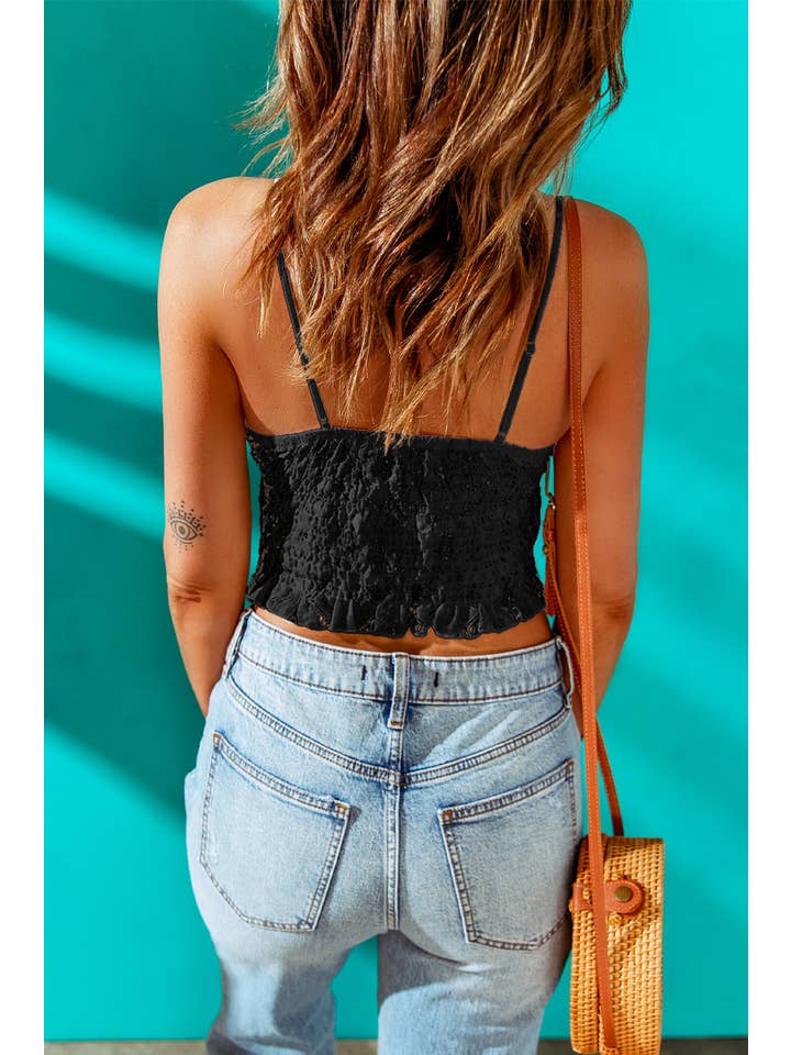 1 the Woman - Wholesale Tank Top - Women's - Lace Bralette Crop Top