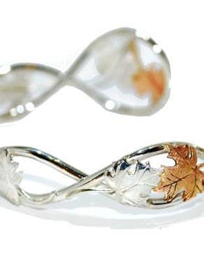 Autumn Bangle/cuff Handmade From Silver and 9ct Rose Gold for wholesale by Andrew O'Dell Jewellery