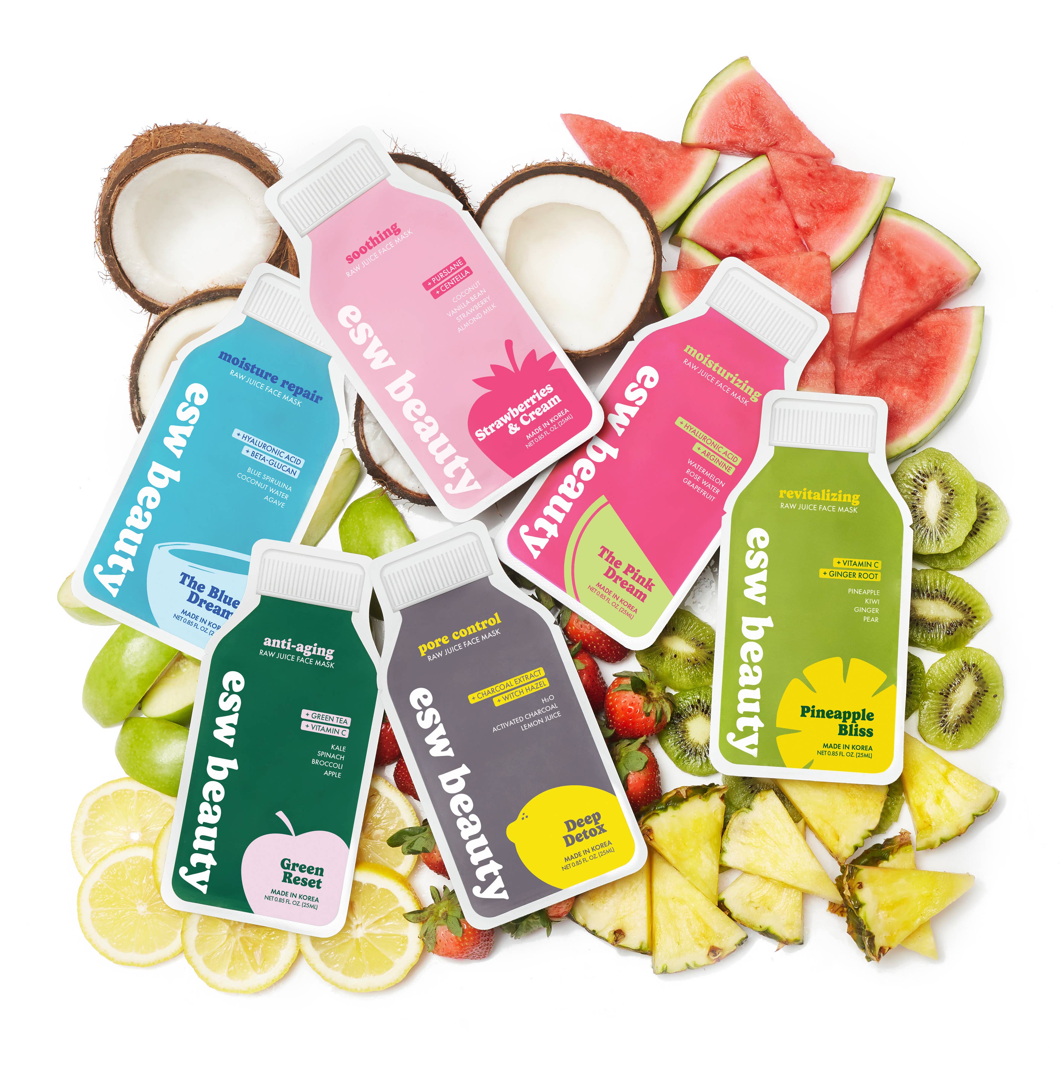 ESW Beauty - Wholesale Skincare Face Mask - Pineapple Bliss Revitalizing Raw Juice Sheet Mask7