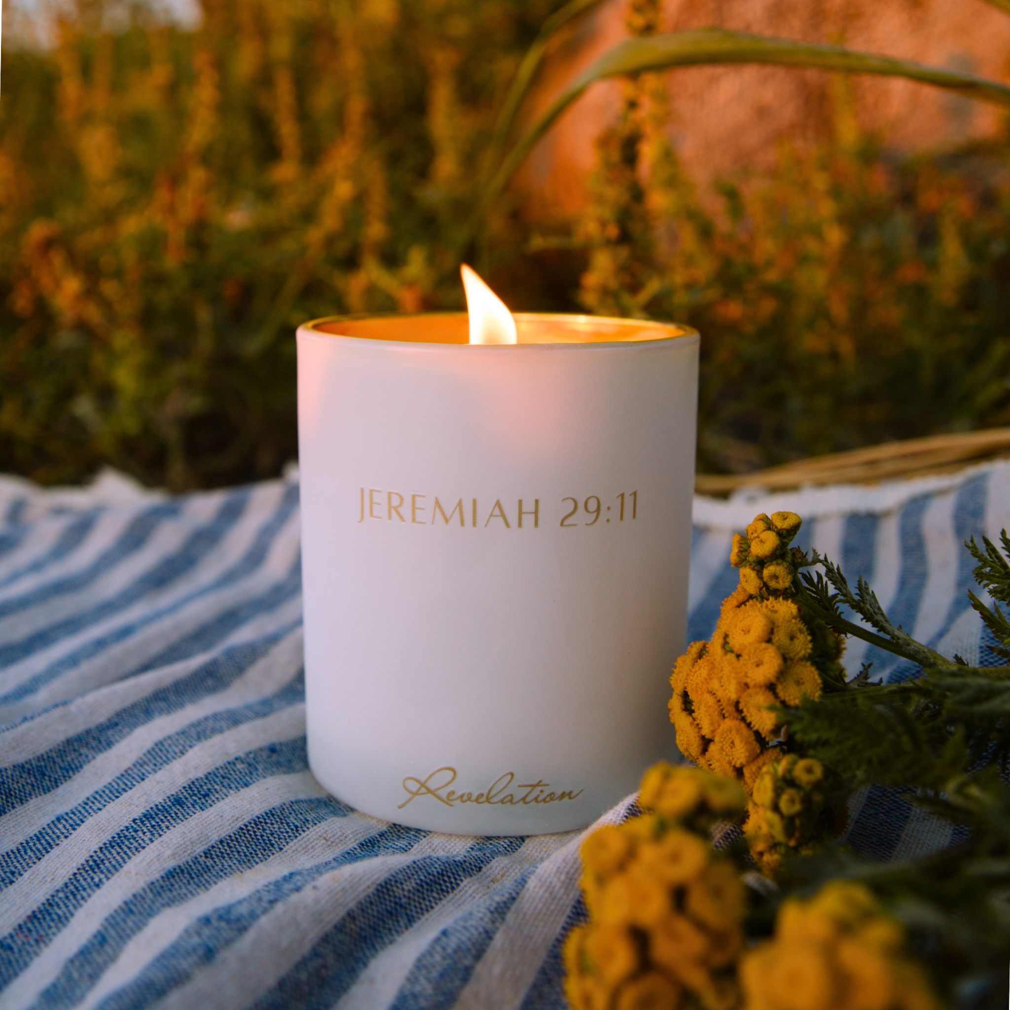 Revelation Candle - Wholesale Jar/Filled Candle - NEW! "Trust God's Plan" Jeremiah 29:11 Revelation Candle3