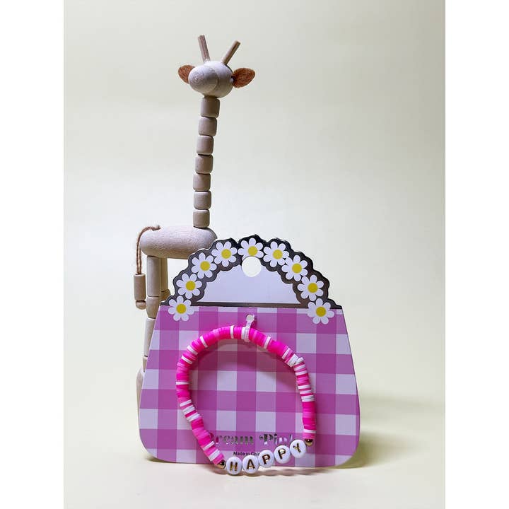 Inspiring Kids Letter Bead Disc Bracelet for wholesale by Funteze