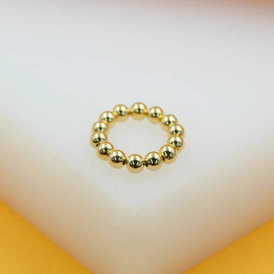 MIA Jewelry - Wholesale Band/Stacked Ring - 18K Gold Filled Beaded Ring2