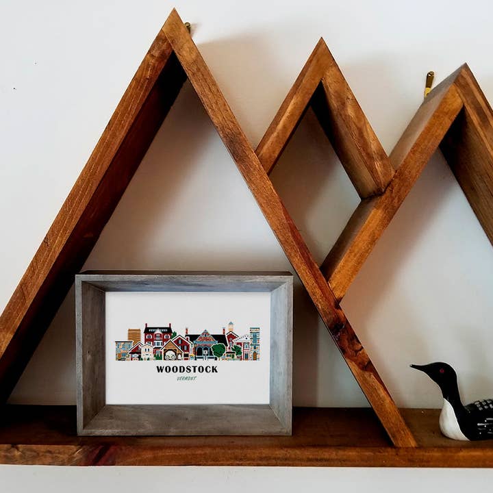 Soijen Illustrations - Wholesale Art Print - Woodstock Vermont Cityscape Print1