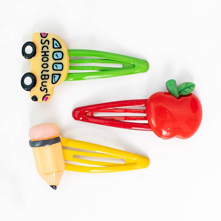 Back To School Hair Clips for wholesale by Golden Thread