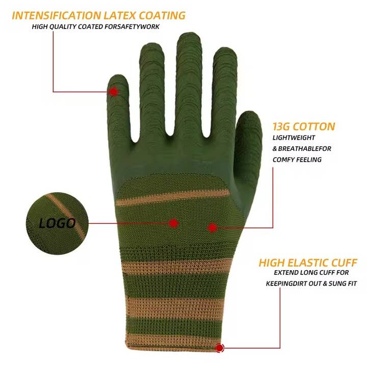 Superior Gloves Expert - Wholesale Gloves - Unisex - 13 Gauge Polyester Foam Latex Coated Work Gloves2
