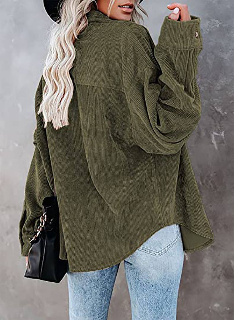 Hipster Row - Wholesale Shirt Jacket/Shacket - Women's - Jacey Corduroy Shacket | S-XL9