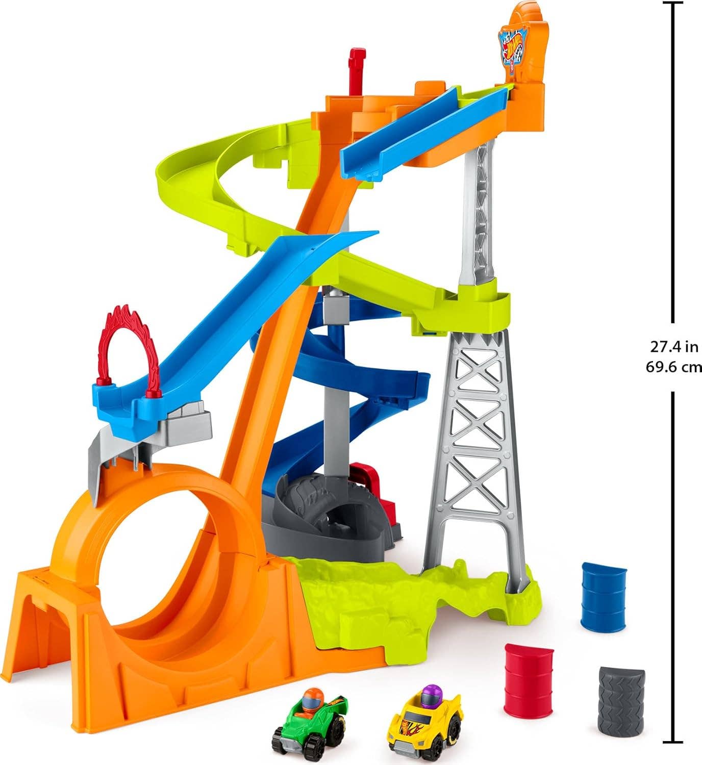 Variety Distributors - Wholesale Toy Set - Kids - Little People Hot Wheels Spiral Stunt Speedway Playset3