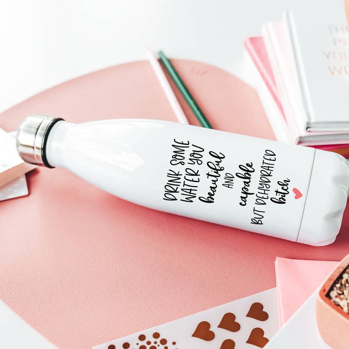 Drink Some Water Stainless Steel Water Bottle for wholesale by Blush and Bold Collective