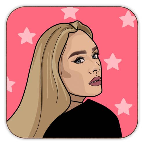 ART WOW – wholesale Coasters – Coasters 'Adele illustration star print'