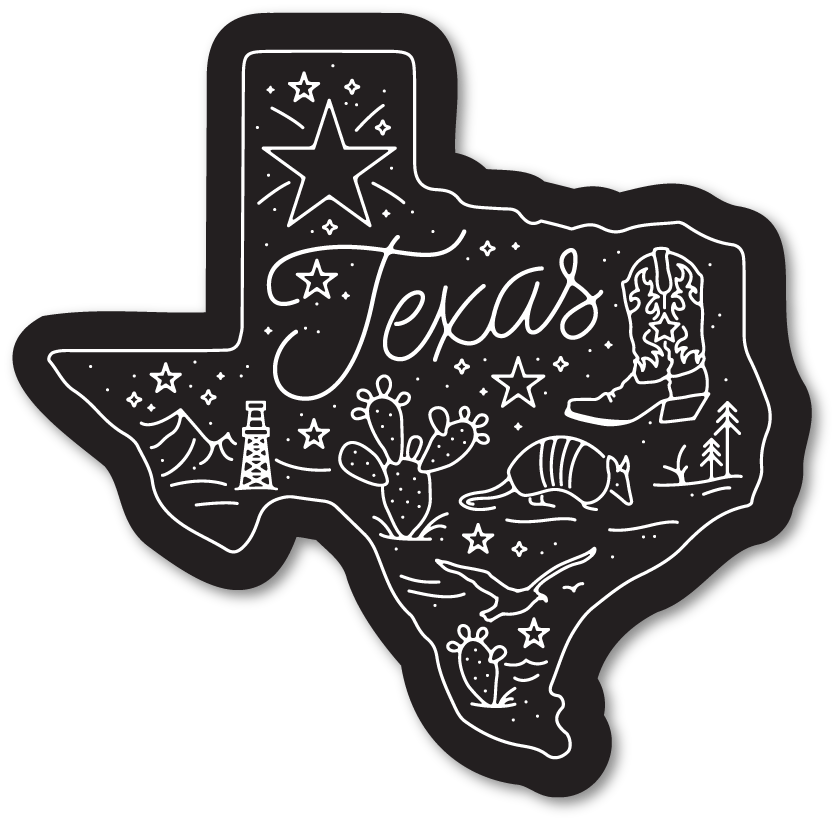 Made in Texas Co. - Wholesale Sticker - Around Texas Decal0