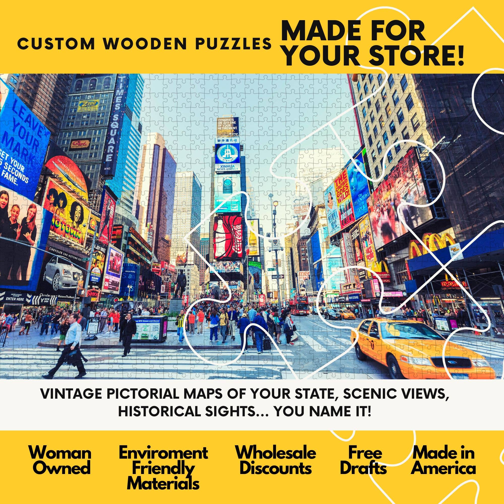 WAWW Artisanal Wooden Puzzles - Wholesale Puzzle - Adult - WOLF wooden jigsaw Puzzle | 23" Whimsies | Animal Totem11