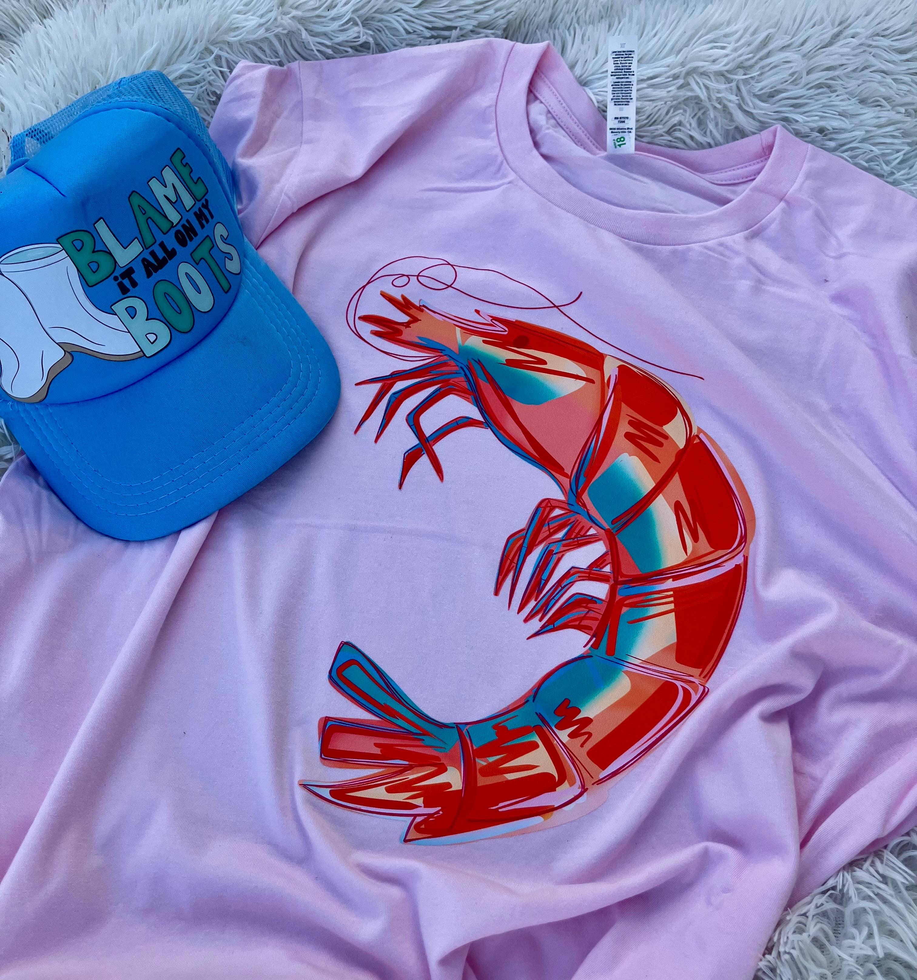 on the Bayou - Wholesale Screen Printed T-Shirt - Women's - shrimp coastal gulf t-shirt4