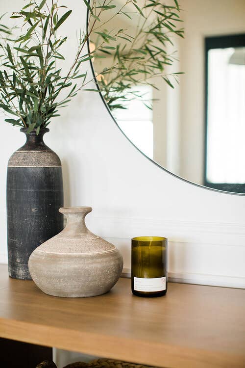 Glassed Over Candles – wholesale Jar/filled candle – Terra - Wine Bottle Candle