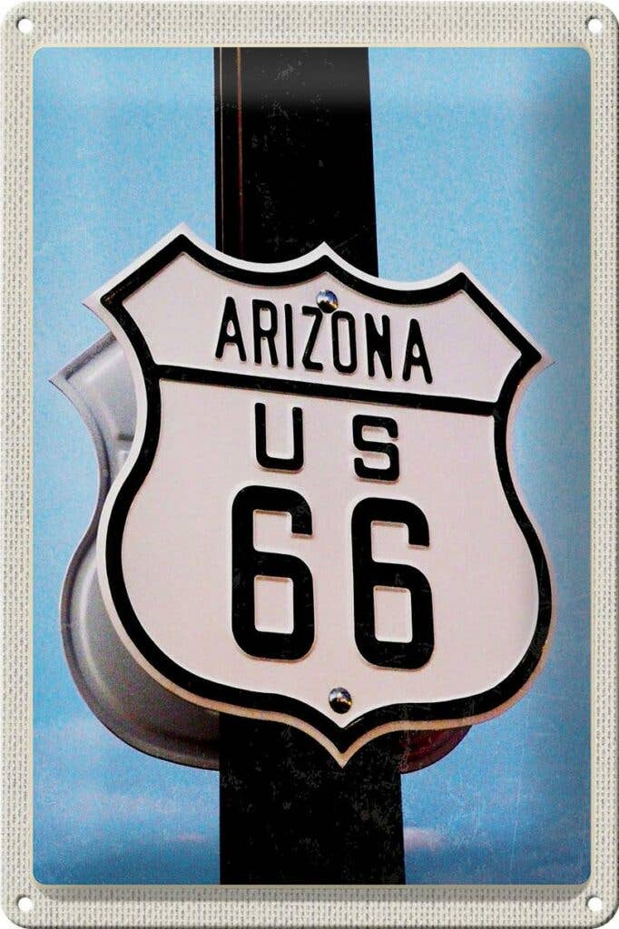 Femer - Wholesale Sign - Tin sign travel 20x30 cm America USA Arizona road route 66 sign tin sign0
