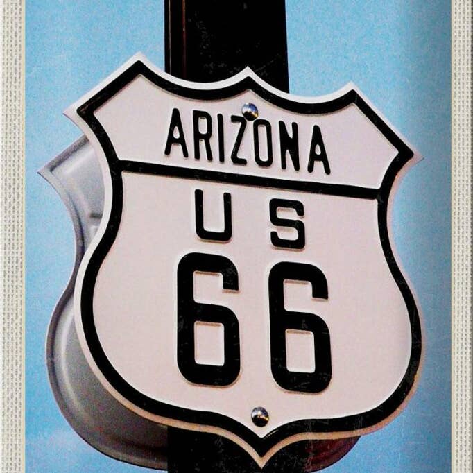 Femer - Wholesale Sign - Tin sign travel 20x30 cm America USA Arizona road route 66 sign tin sign