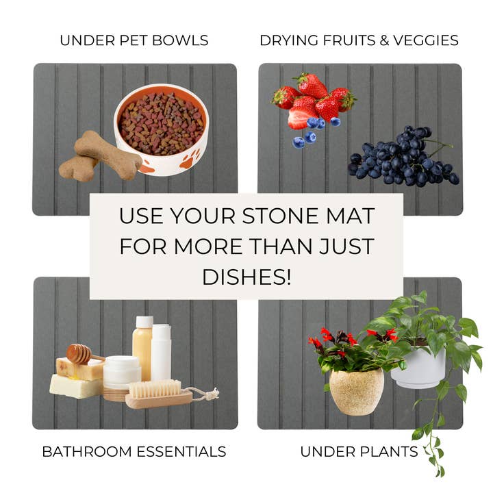 The Brandt Haus - Wholesale Dish Drying Mat/Rack - Quick Drying Diatomaceous Earth Dish Mat5