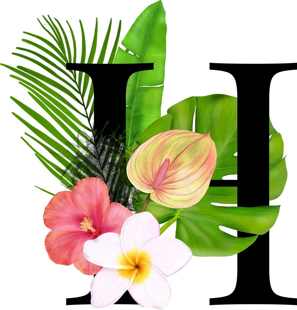 Mason Jar Merchant – Großhandel Trinkglas/Tasse – Einmachglas-Tumbler mit tropischem Monogramm7