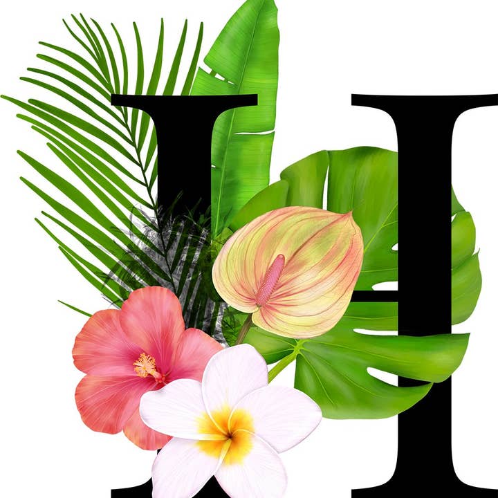 Mason Jar Merchant – Großhandel Trinkglas/Tasse – Einmachglas-Tumbler mit tropischem Monogramm7