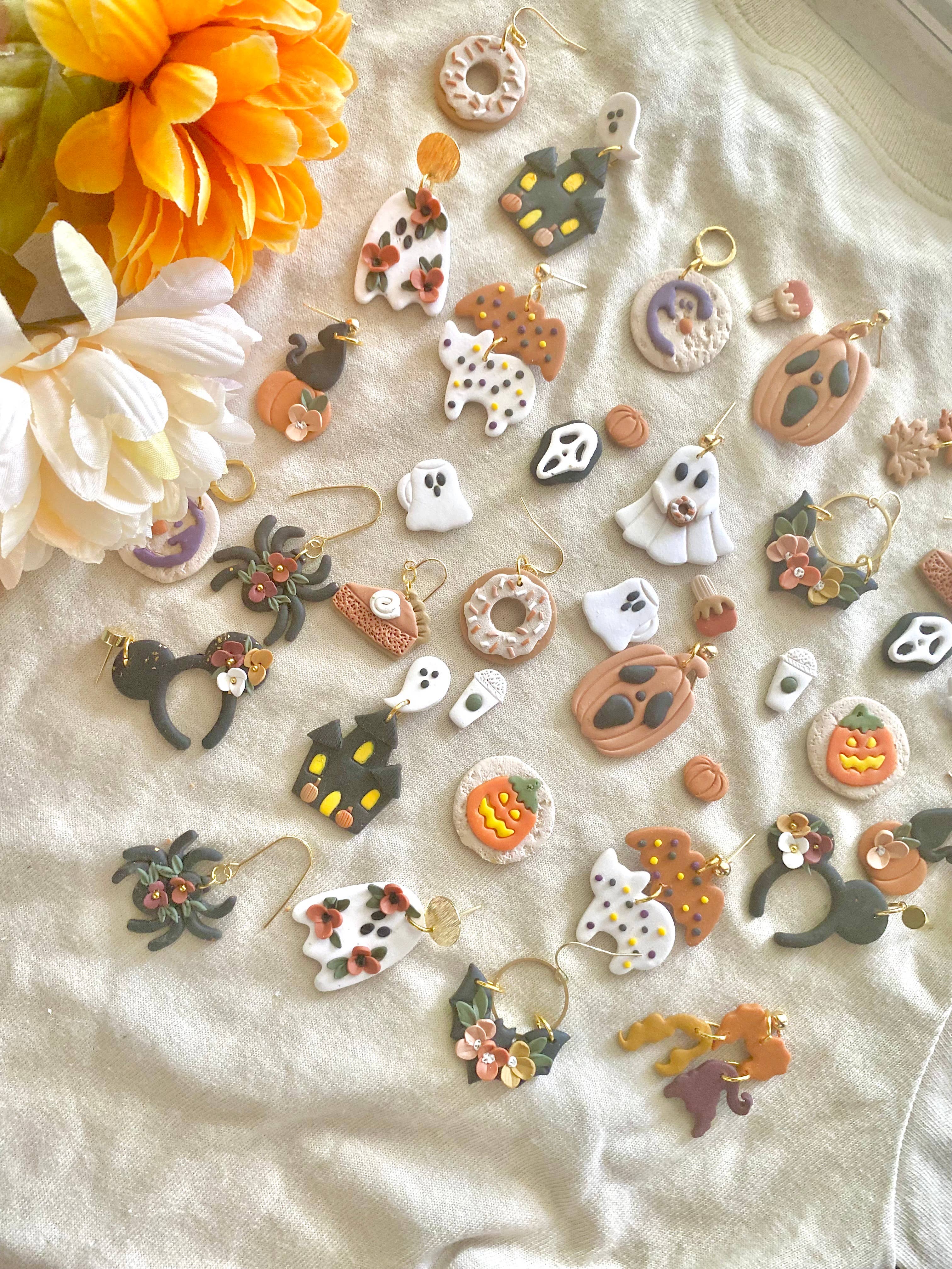 Terra Made - Wholesale Dangle Earrings - fall floral mickey mouse earrings 2