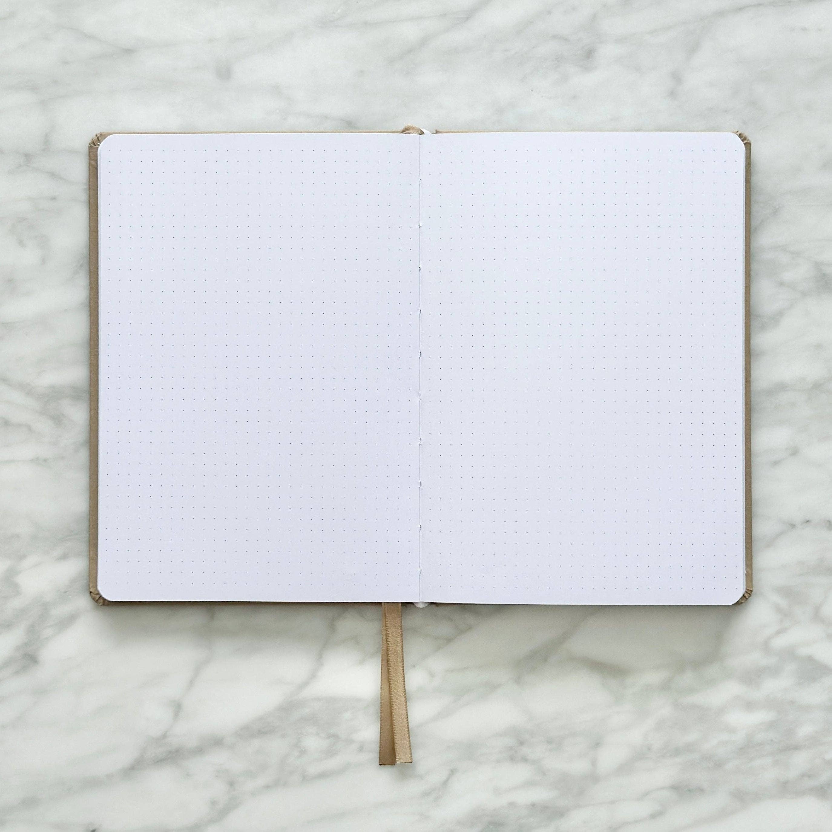 Voir Planners - Wholesale Journal/Diary - Linen Hardcover Dotted Journal - Latte4