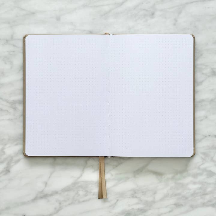 Voir Planners - Wholesale Journal/Diary - Linen Hardcover Dotted Journal - Latte4