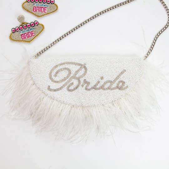 GiftsbyPR - Wholesale Clutch Bag - Women's - Feather Clutch Bag, Wedding Clutch Bag Gifts - HFU-Feather