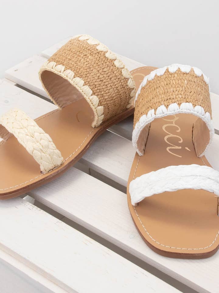 CCOCCI - Wholesale Sandals – Women's - ELLA RAFFIA SLIDE6