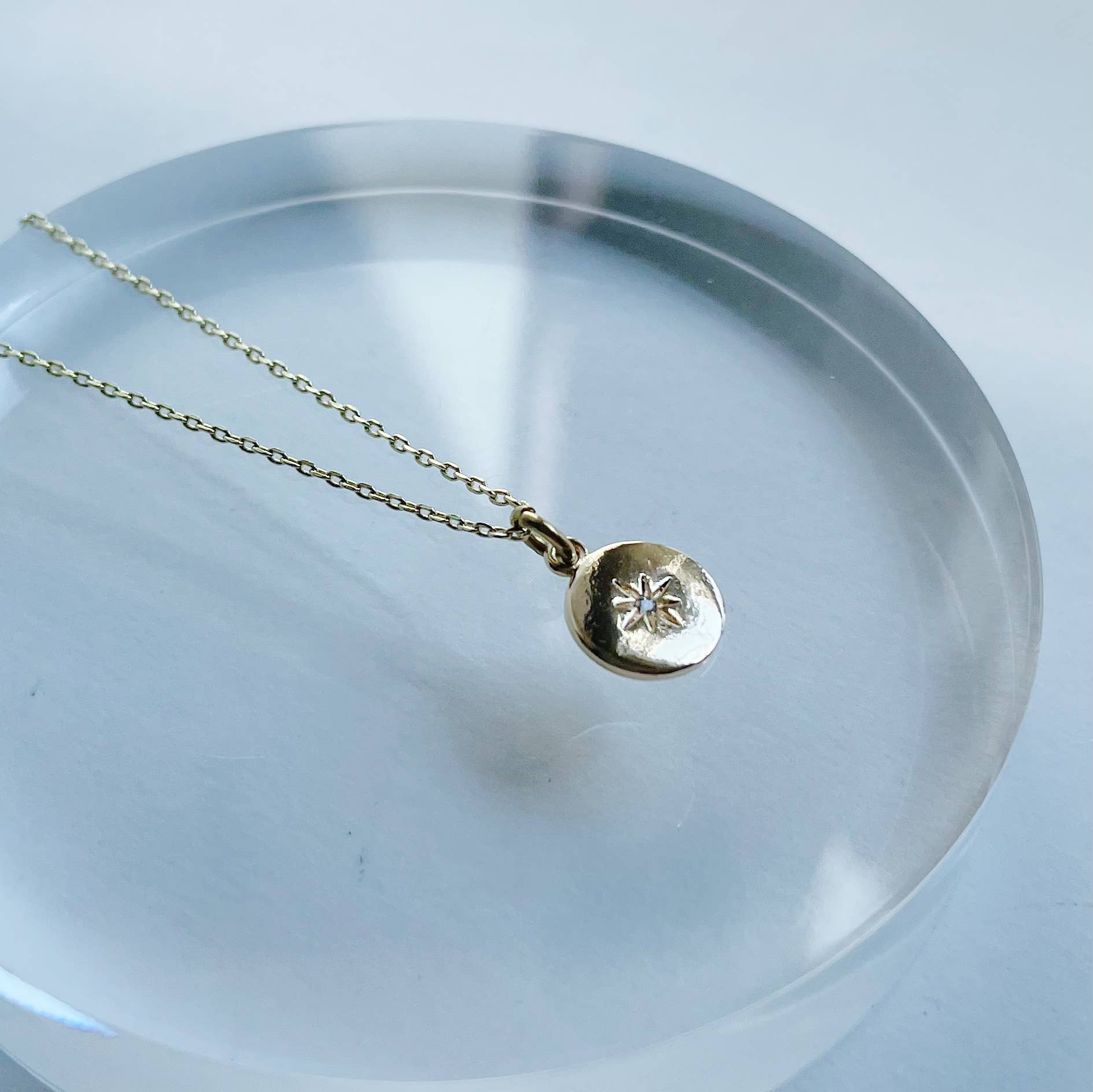 GeoMetricGem - Wholesale Pendant/Charm Necklace - Sun Moon Star Necklaces ~ Gold Plated1