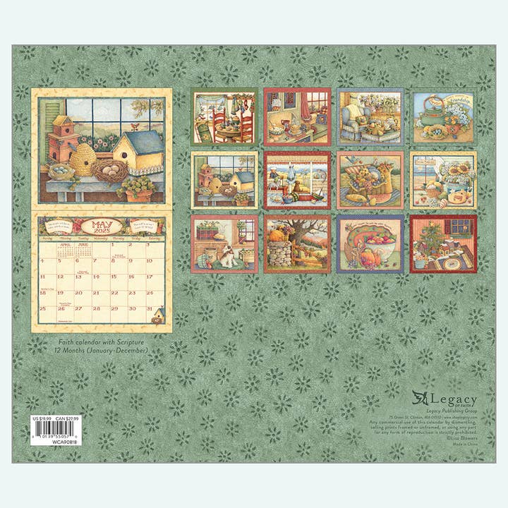 Legacy - Wholesale Calendar - Faithful Moments 2025 Scripture Wall Calendar