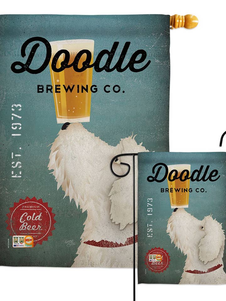 Flag Doodle Brewing Dog Beer National Day Garden House for wholesale by Two Group Flag Co