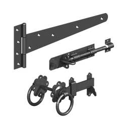 Gatemate 18" Black Field Gate Side Kit voor wholesale door IronmongeryWorld