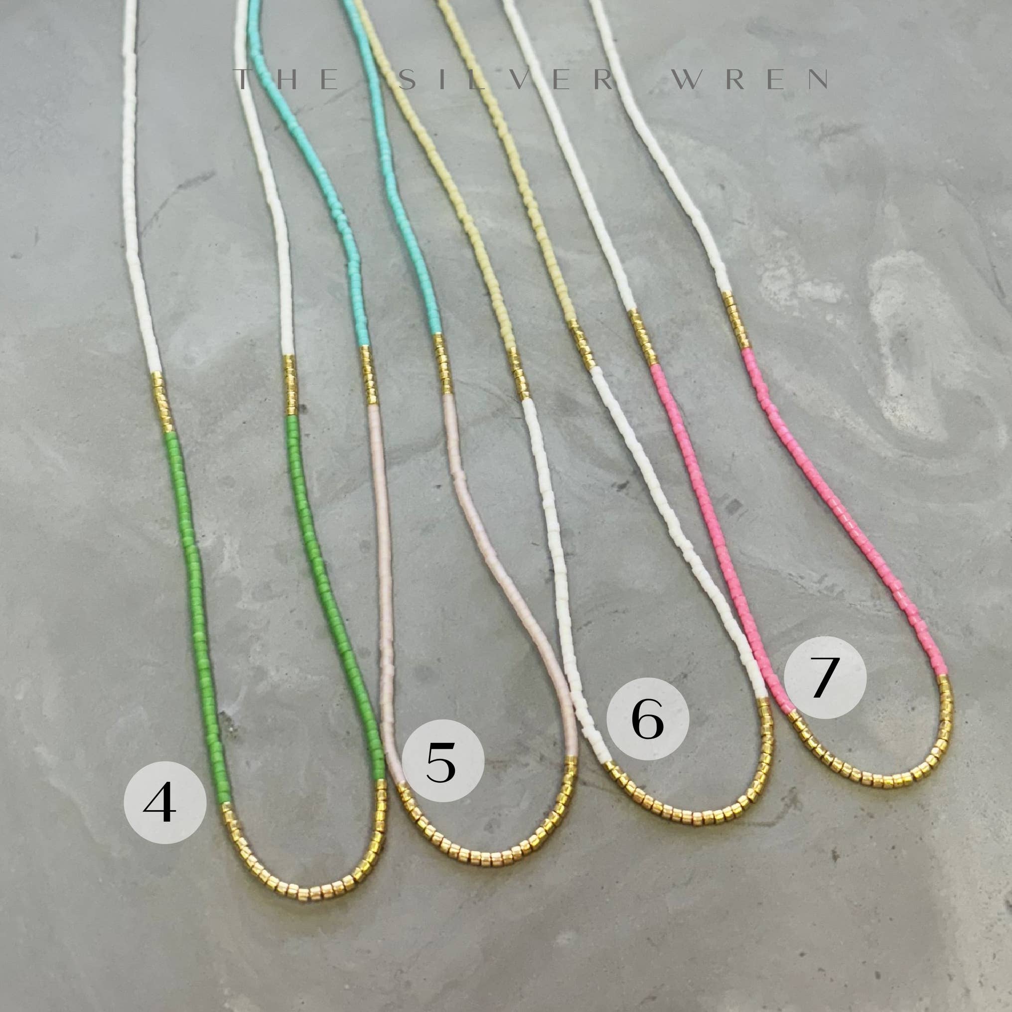 The Silver Wren - Vente Collier de perles - Collier en perles Lithe - Choisissez votre couleur7