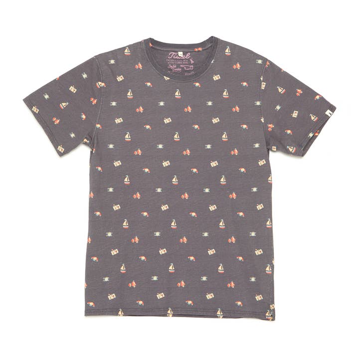 T-shirt Baggy Azul Escuro, Algodão Orgânico por atacado de Tiwel