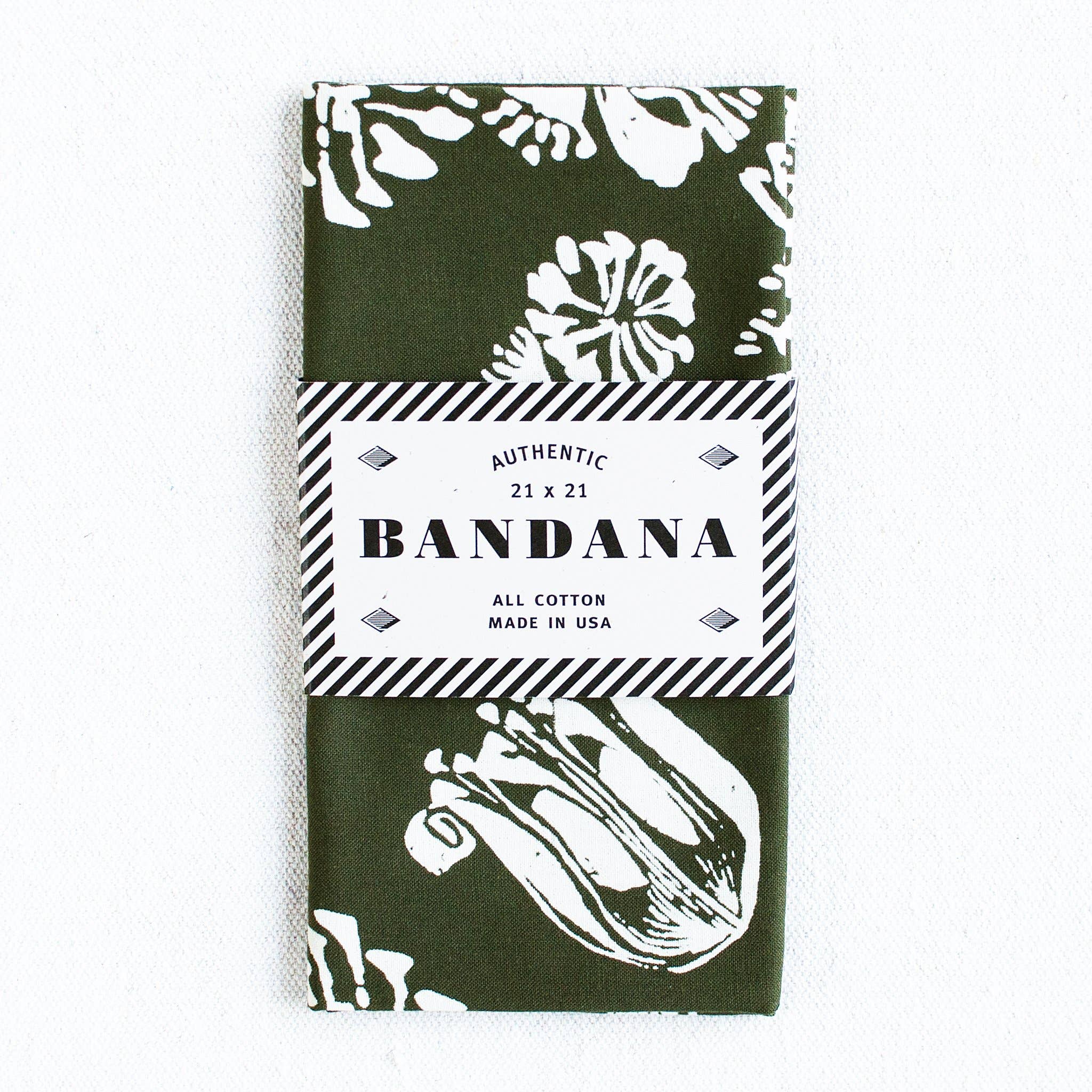 Abracadana – wholesale Bandana – Unisex – Olive Floral Bandana3