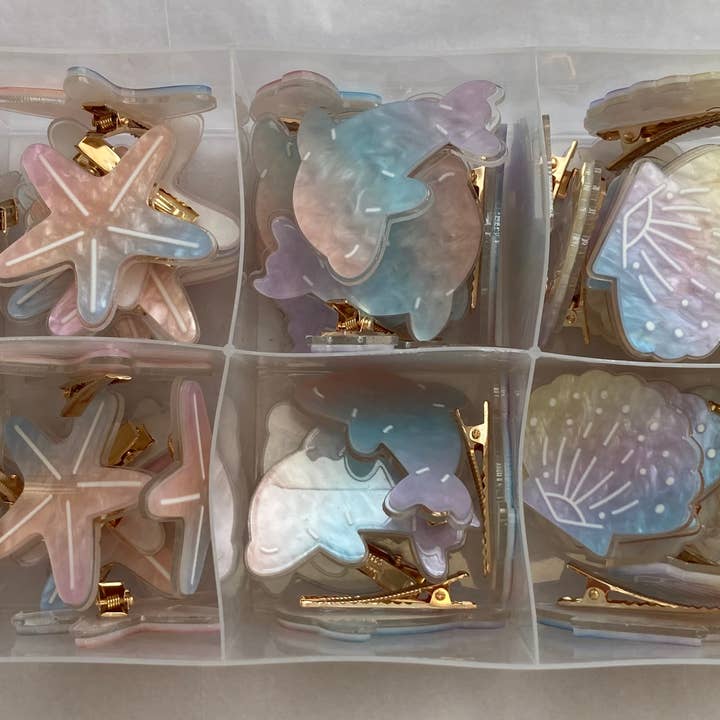 Ensemble d'accessoires pour cheveux à thème marin pour la vente par Gold Trip