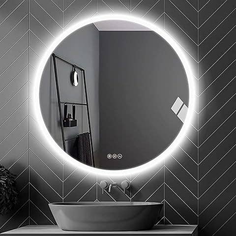 Round Demister LED Mirror Antifog 80Cm for wholesale by DEENZ