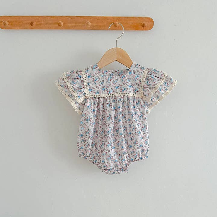 MyKids-USA® - Wholesale Dress - Kids - Arrival Girls Short Sleeves Square Neck Floral Pattern Dress And bodysuit – Princess Sister Matching Set