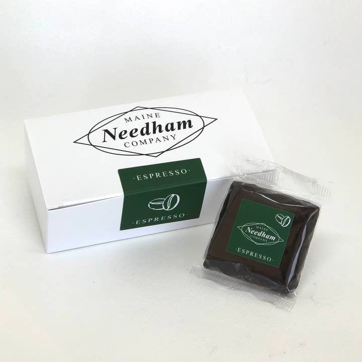 Espresso Needhams - 6-count gift box for wholesale by Maine Needham Company