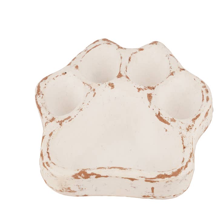 My Amigos Imports - Wholesale Candle Holder - CLEARANCE-Clay Dog Paw Vessel-Bowl-7x8 in-Candle-3 Colors4