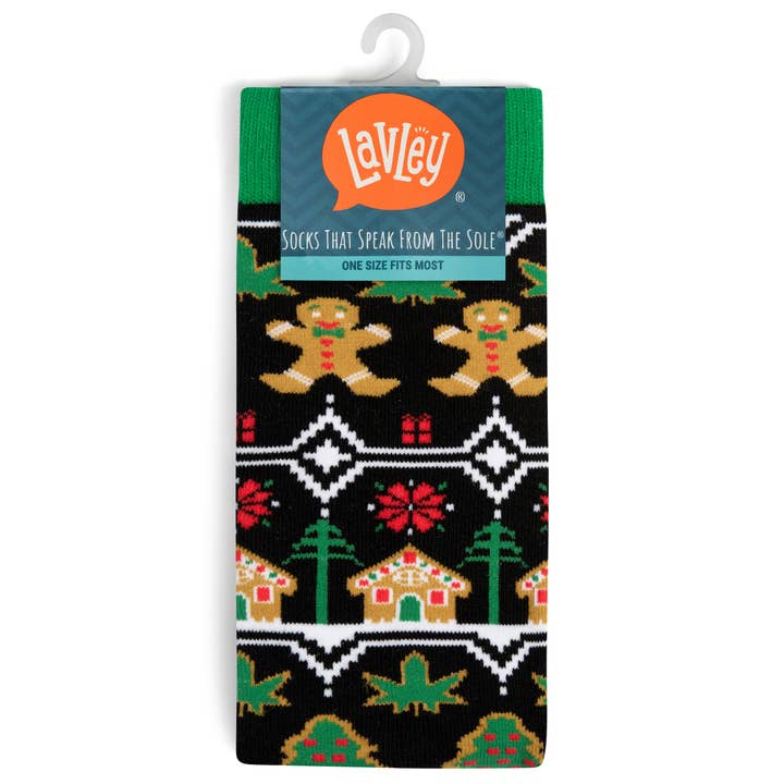 Lavley - Wholesale Socks – Unisex - Let's Get Baked (Christmas) Socks1