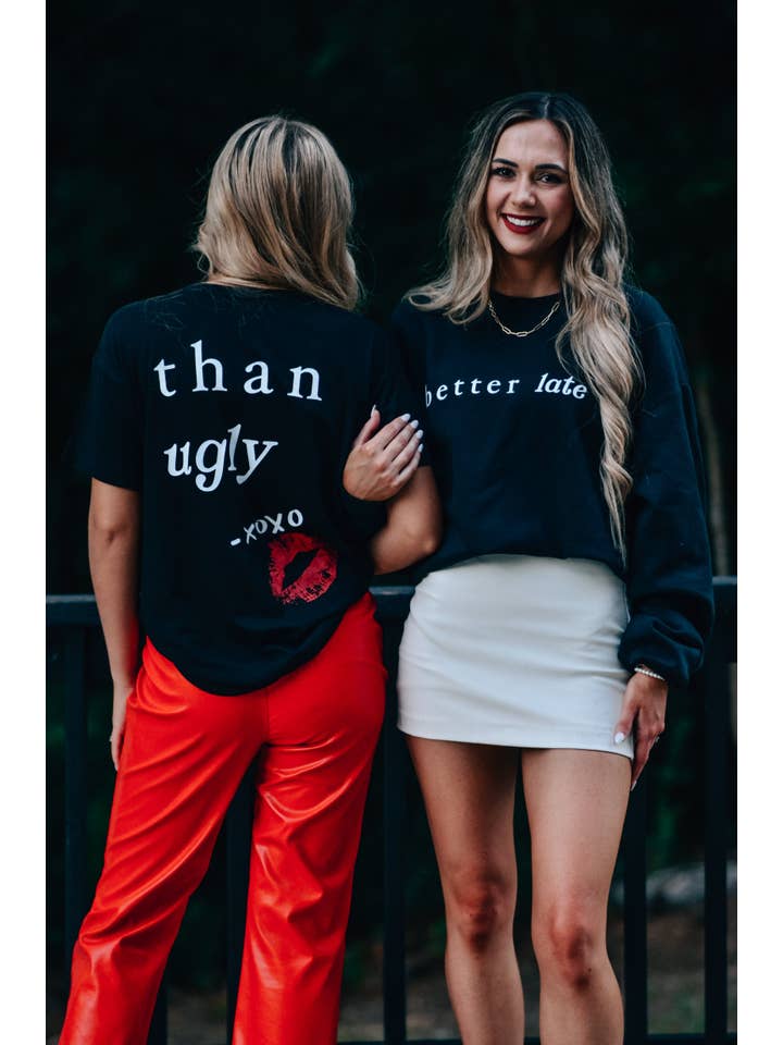 Southern Bliss Co. - Wholesale Screen Printed T-Shirt - Women's - Better Late Than Ugly Vintage Tee1