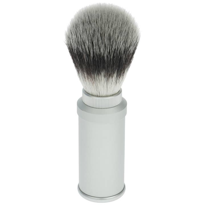 Fantasia R. Espig KG - Wholesale Shave Brush - Men's - Travel shaving brush, synthetic hair, aluminum handle, H 6.7/13 cm