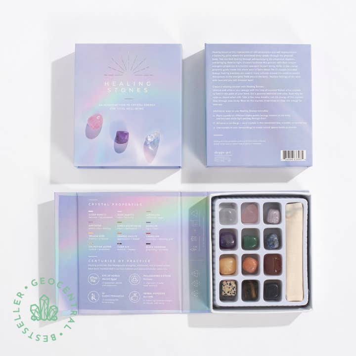 GeoCentral - Wholesale Spiritual Stone/Crystal - Healing Stones Boxed Crystal Collection