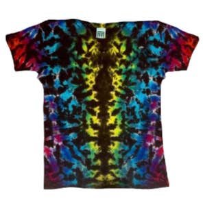 Black Rainbow Psychedelic Scrunch Baby T-Shirt #6 for wholesale by Colors of Love on Haight