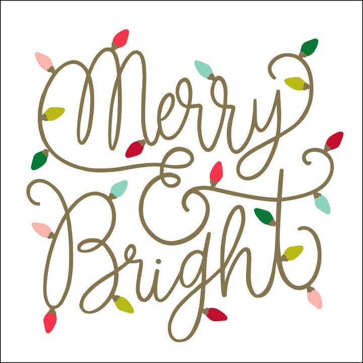 soiree-sisters - Wholesale Disposable Napkin - Christmas Cocktail Napkins | Merry and Bright - 20ct